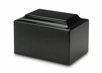 Charcoal Black Synthetic Marble Urn