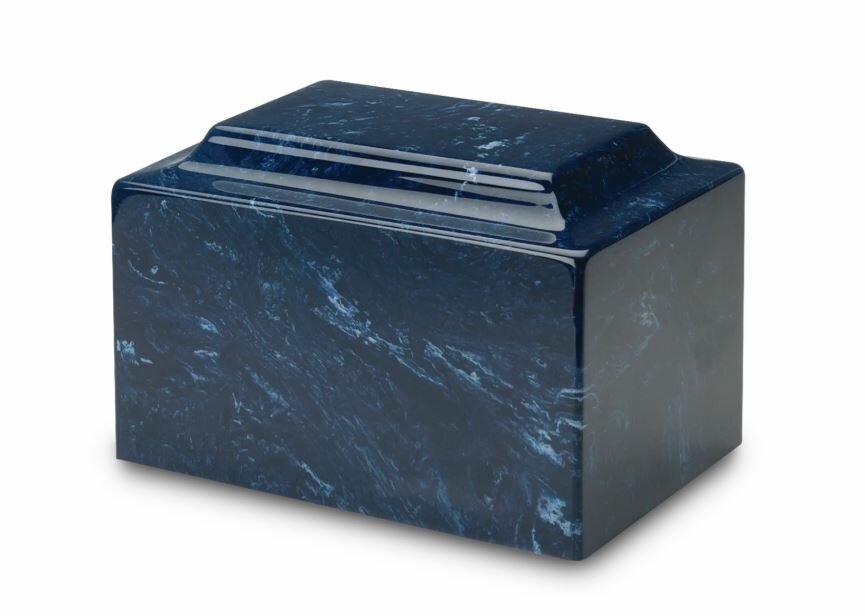 Navy Synthetic Marble Urn