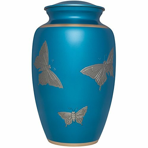 Blue Butterfly Urn